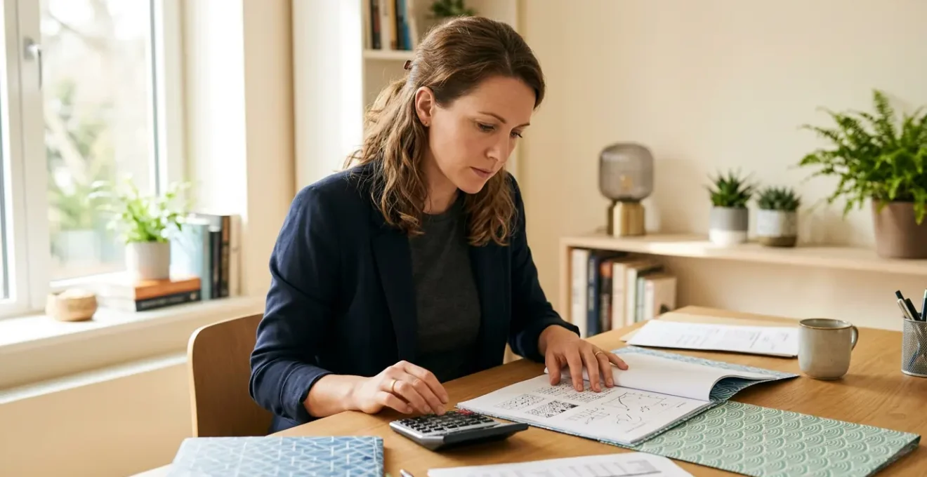 Entrepreneur analysant ses calculs fiscaux entre cotisations sociales et prélèvement libératoire