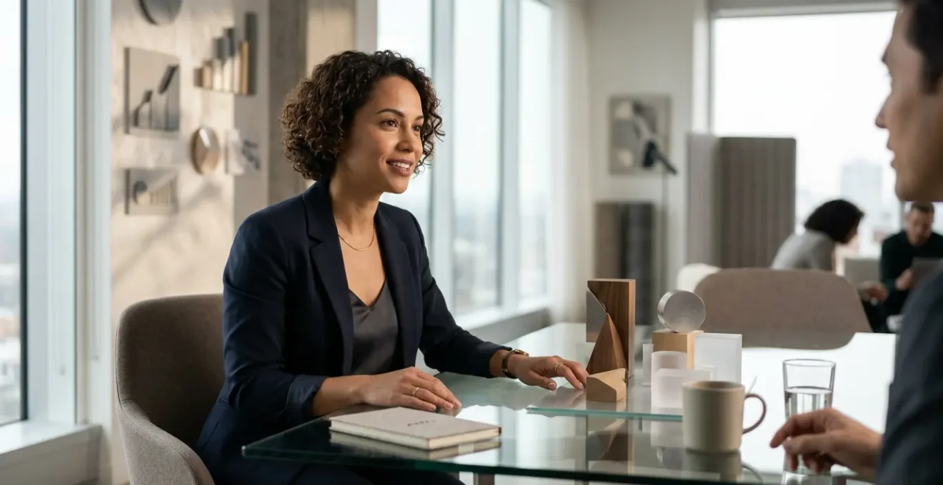 Consultant indépendant dans un environnement de travail moderne en négociation stratégique