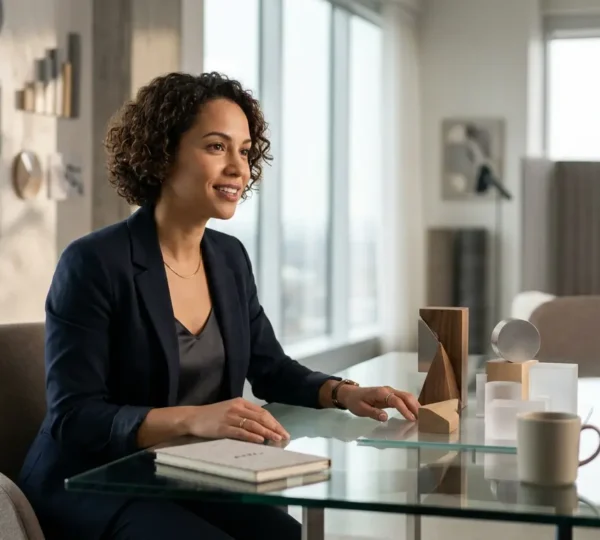 Consultant indépendant dans un environnement de travail moderne en négociation stratégique