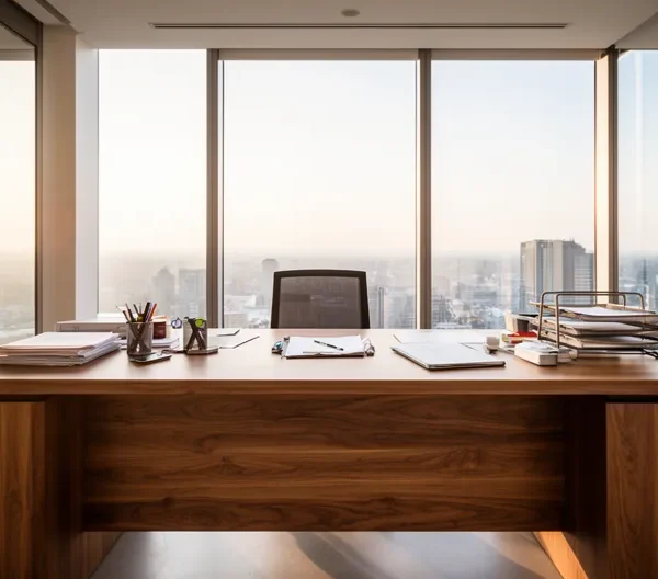 Entrepreneur analysant des données de validation marché avec méthodologie lean startup sur un bureau minimaliste