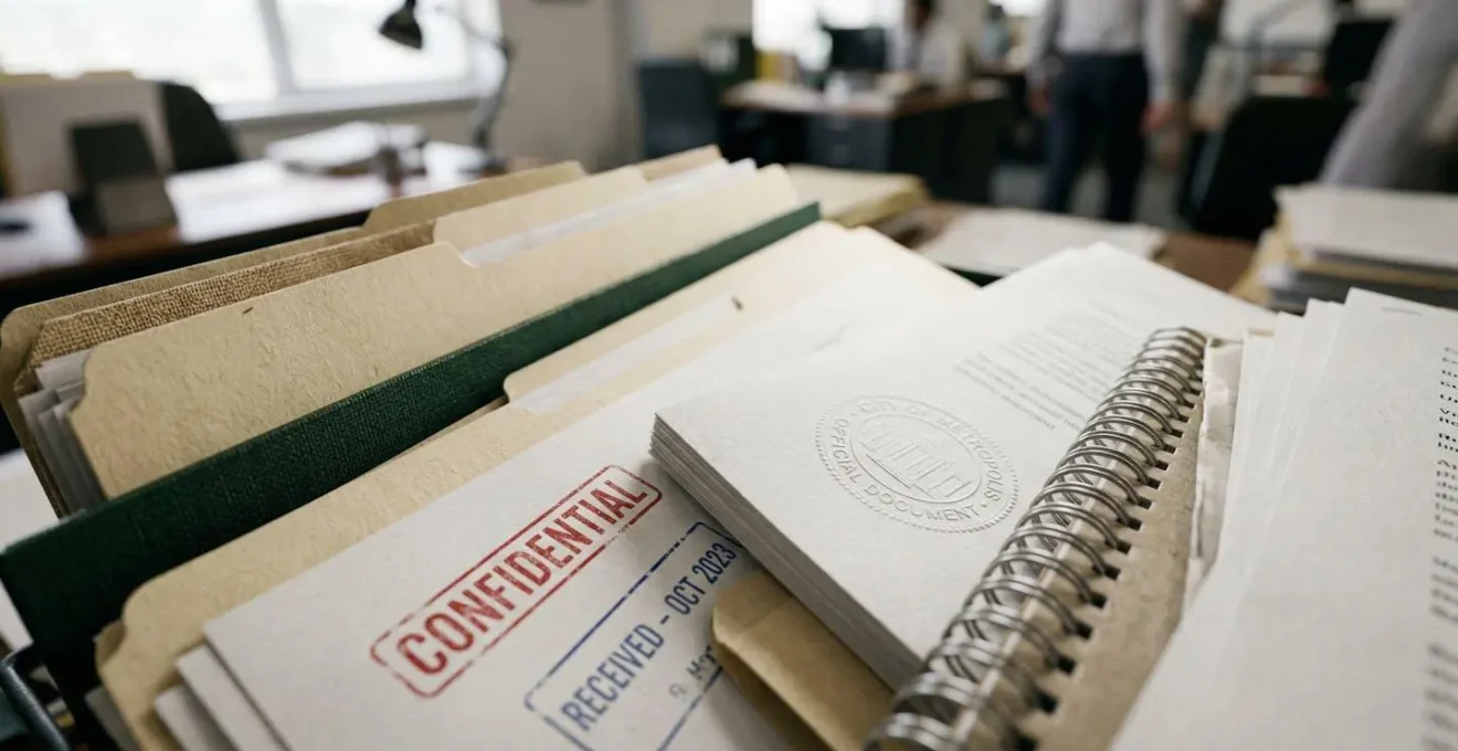 Documents administratifs essentiels disposés de manière organisée pour illustrer la préparation d'un arrêt maladie