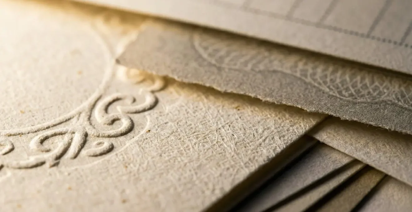 Composition macro de documents juridiques avec focus sur détails et textures abstraites